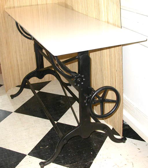 19th Century Iron Drafting  Table Console