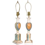 Multi-colored Marble Lamps