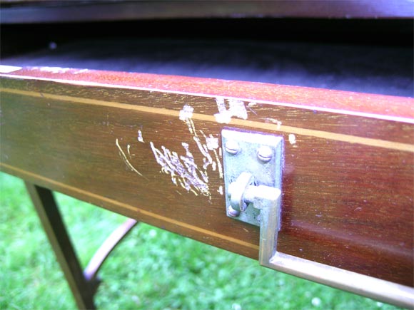 Mahogany Folding English Railroad Station Master's Desk 4