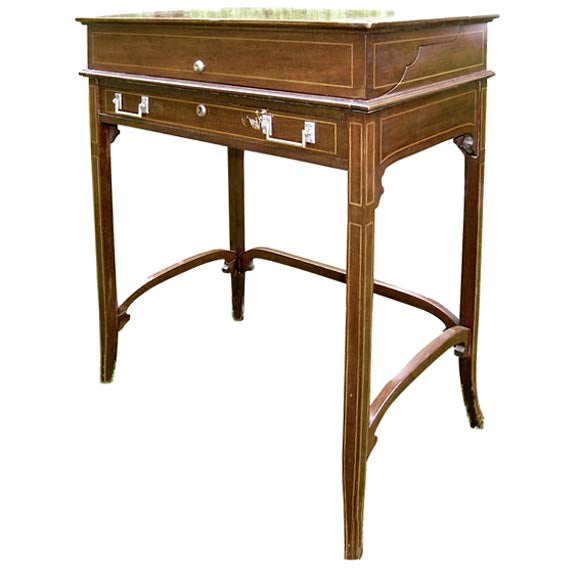 Mahogany Folding English Railroad Station Master's Desk