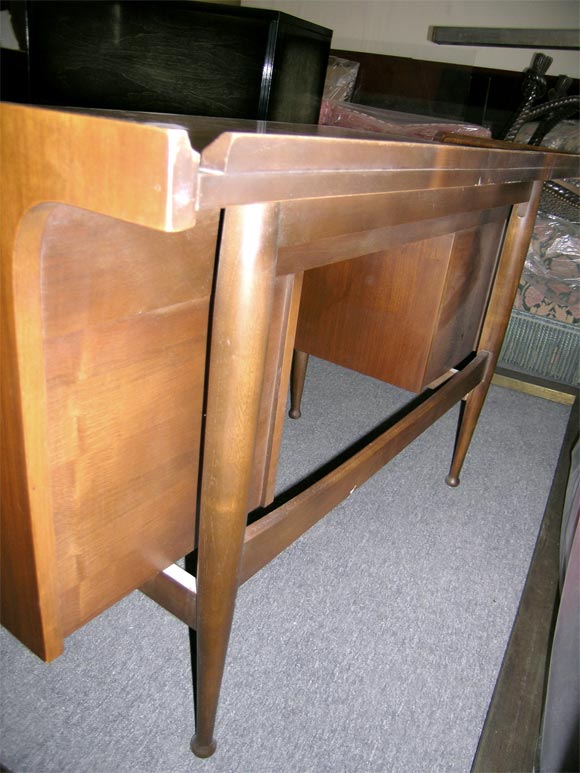 20th Century Oak Veneer 1950's Desk Set