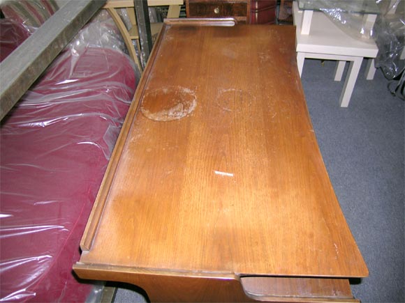 Oak Veneer 1950's Desk Set 1