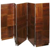 Rare Bookmatched Mahogany Art Deco Screen