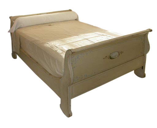 Hudson River Painted Sleigh Bed