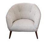 Retro Pair Mid Century Upholstered Club Chairs