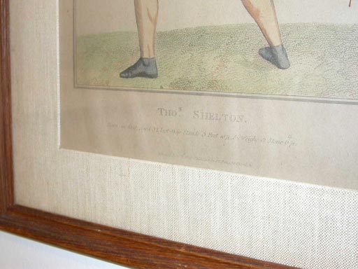 19th Century Prints Of Boxers Nicely Matted and Framed