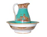 Antique Staffordshire Pithcher and Bowl Set