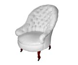 Antique Tufted Victorian Spoon Back Slipper Chair