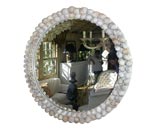 Large  Round Shell Mirror