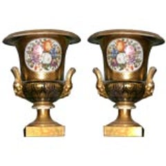 Pair of Royal Worcester Urns 12