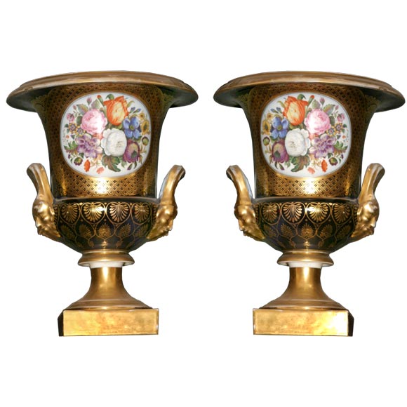 Pair of Royal Worcester Urns For Sale