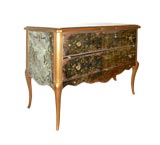 Verre Eglomise commode by Jansen