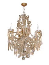 Crystal six-light chandelier