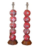 Pair of "industrial" style table lamps