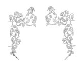 Vintage Pair of garden wall appliques