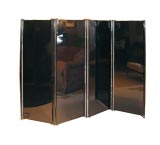 Dark Prussian Blue Lacquered Screen, France c. 1930