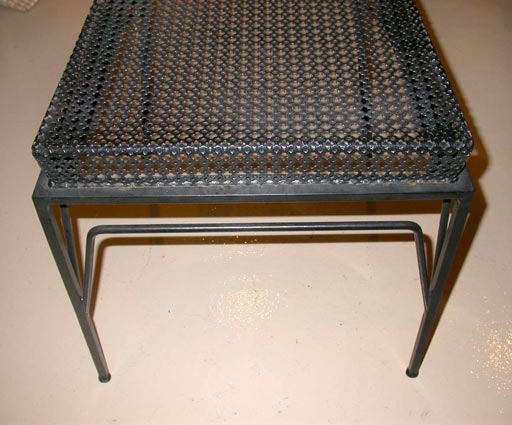 French Mathieu Mategot Black Metal Dining Chairs