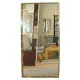 Faux bamboo brass mirror