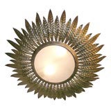 Spanish Gilt Metal Ceiling Fixture