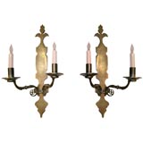 Pair of bronze  sconces