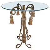 Gold iron tassel table