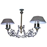 Mixed Metal two light Chandelier