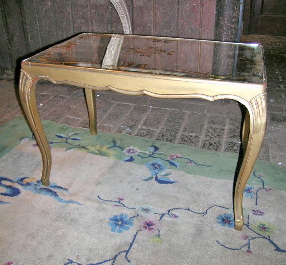 Small French mirror top coffee table
