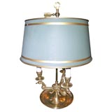 single bouillet table lamp with 3 swan arms