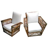 Two Compatable Split Reed Arm Chairs