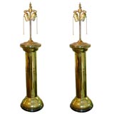 Pair of Gold Mercury Glass Lamps