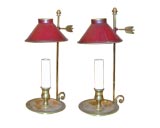 Pair of dore bronze candlestick holders