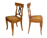 Antique Pair of Biedermeier  Style  Dinning Chairs