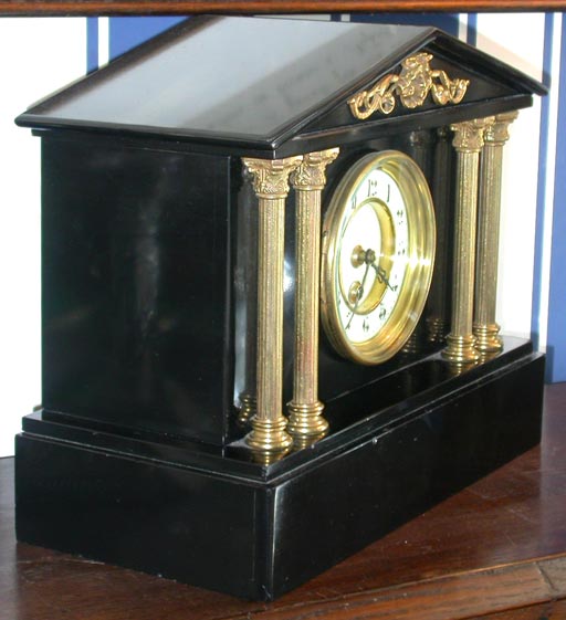 French Four Pillar Marble Clock