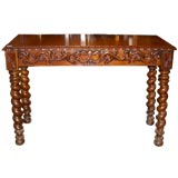 Oak Barley Twist Console Table