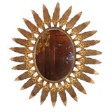 oval sunburst mirror