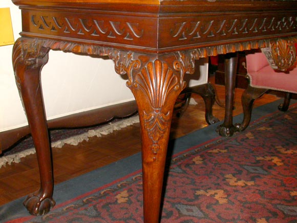 19th Century Irish Georgian Mahogany Marble Topped Console Table