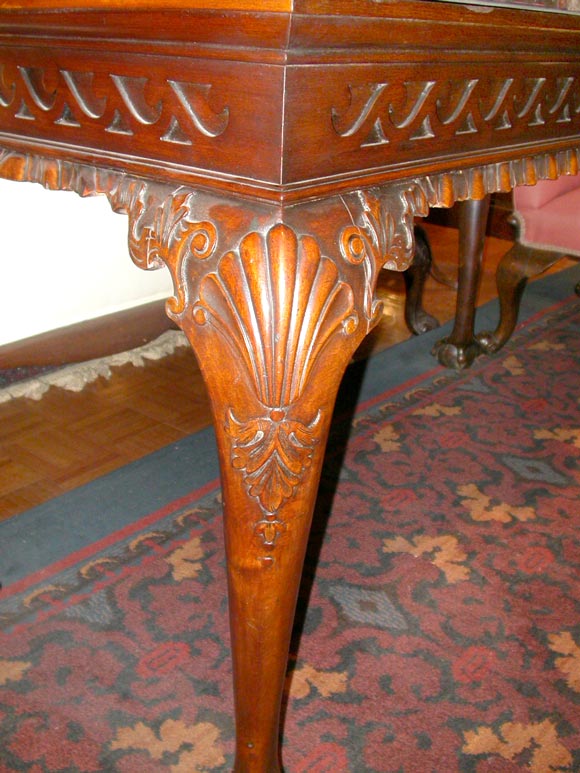 Irish Georgian Mahogany Marble Topped Console Table 2