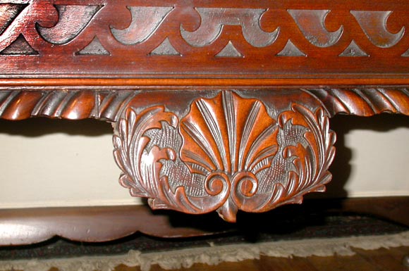 Irish Georgian Mahogany Marble Topped Console Table 3
