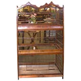 Vintage Large Wood Birdcage