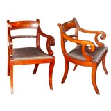 Antique Pair of English Regency Armchairs
