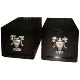 Pair of Large  Signed JAMES MONT end Tables