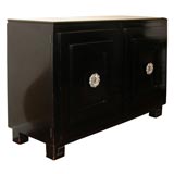 Black Lacquered Oriental Cabinet