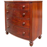 Antique Bow Front Mahogany Chest of Drawers