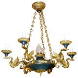 empire style French chandelier with swans