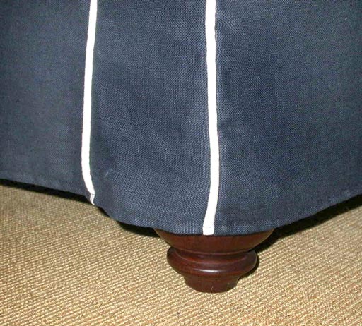 navy blue linen sofa