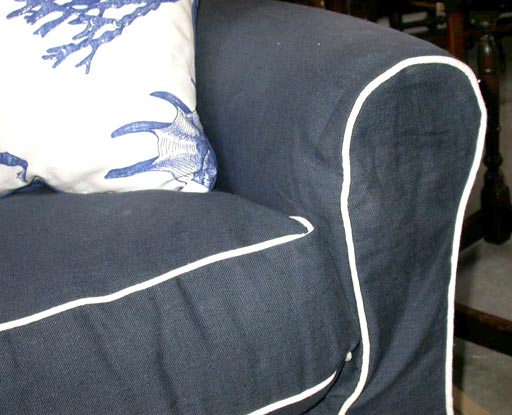 navy slipcover sofa