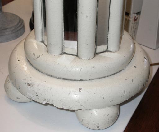 Folk Art Barber Pole Lamp