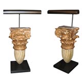 Two Lamps Made from Eighteenth Century Finials