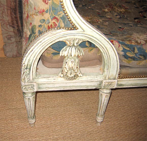 18th Century and Earlier Eighteenth Century Louis XVI Canapé with Aubusson Fabric