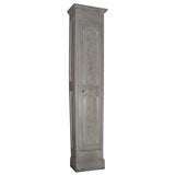 Provençal Narrow Cupboard with Carved Floral Decor